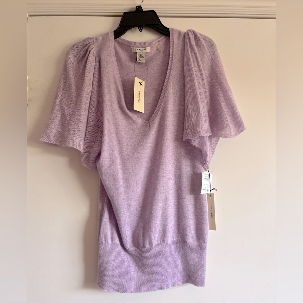 NWT- VERTIGO PARIS - Cashmere/Angora Likac Sweater -LG